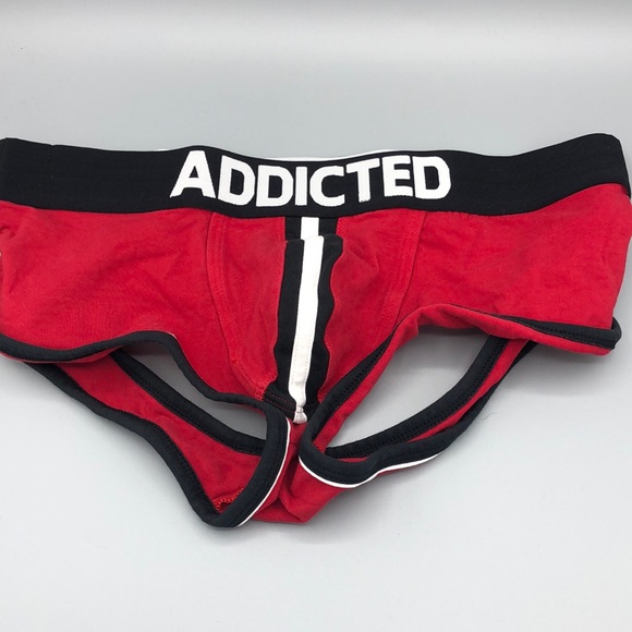 ADDICTED red and black jockstrap